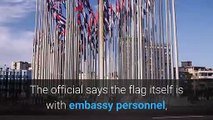 The Latest US flag comes down from embassy amid evacuation