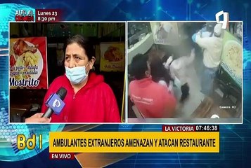 La Victoria: ambulantes extranjeros amenazan y atacan restaurante