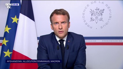 Emmanuel Macron: "C'est notre devoir et notre dignité de protéger" les Afghans qui aident la France