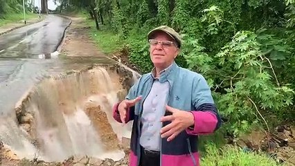 Alcaldía de SDE anuncia intervención de la avenida Barceló afectada por derrumbe