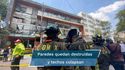Así quedó el edificio tras explosión en la Benito Juárez