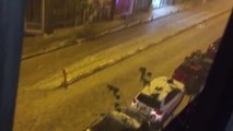 Erzurum dolu yağışıyla beyaza büründü, cadde ve sokaklarda taşkınlar yaşandı (3)