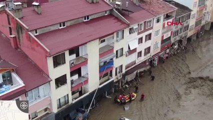 KURTARMA ÇALIŞMALARI HAVADAN GÖRÜNTÜLENDİ