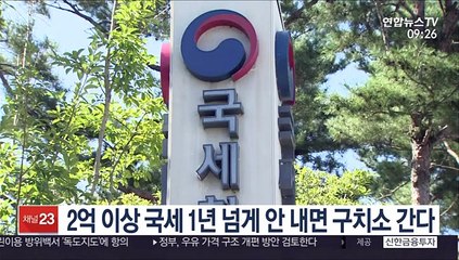2억 이상 국세 1년 넘게 안 내면 구치소 간다