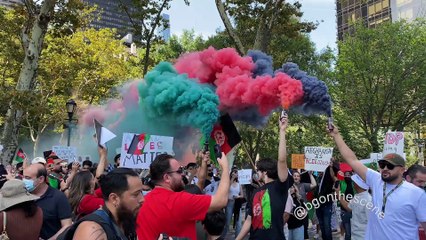 ‘Free Afghanistan’ Protest Outside United Nations Headquarters in New York