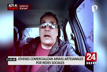 Jóvenes comercializan en redes sociales armas artesanales