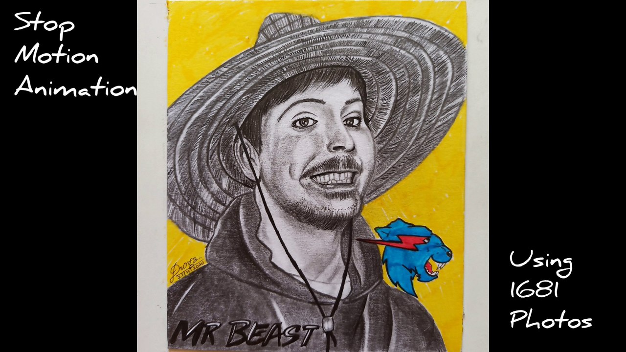 Stop Motion Animation Drawing Of MR BEAST |