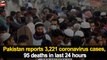 Pakistan reports 3,221 coronavirus cases, 95 deaths in last 24 hours