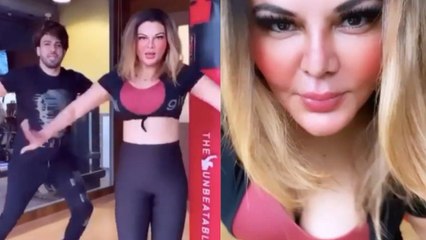 Drama Queen Rakhi Sawant  ने GYM में Trainer संग किया Dance, Viral Video | FilmiBeat