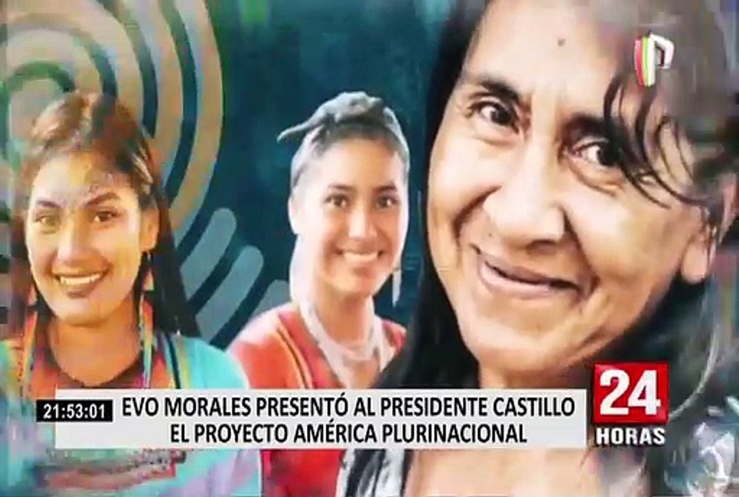 Evo Morales presentó a Castillo el proyecto América plurinacional del Runasur