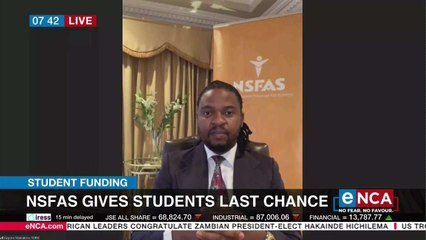 NSFAS gives students last chance