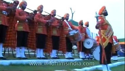 Bagpipers and a marching band_ Polo championship inaugural in Delhi