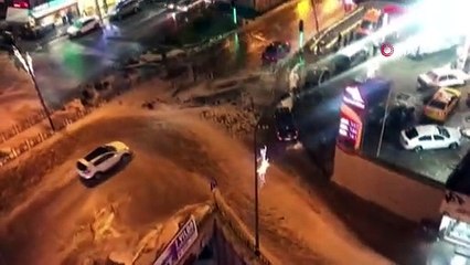 Erzurum'da sağanak ve dolu yağışı hayatı olumsuz etkiledi