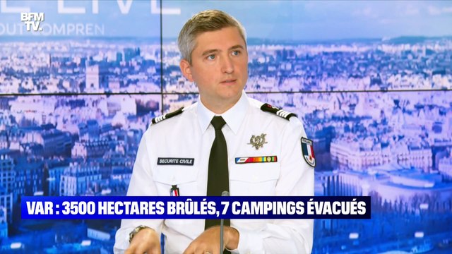 Var : 3 500 hectares brûlés, 7 campings évacués - 17/08