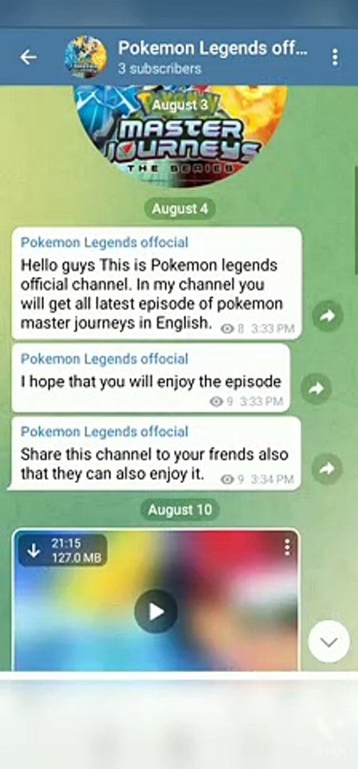 Join my Telegram channel now to watch the further episodes of pokemon  Master journeys(link in Descreption) - video Dailymotion