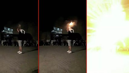 Havai fişek elinde patlayınca yaralandı