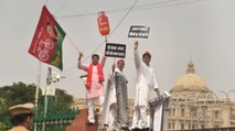 Oppo protests outside UP Assembly as Monsoon session begins
