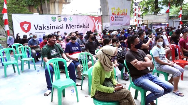 Hari Kemerdekaan Gerai Vaksin Sawah Besar Disambut Antusias Warga