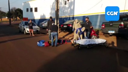 Motociclista fica ferida após colisão com carro no Bairro Presidente