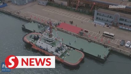Electric tugboat put into trial use in China