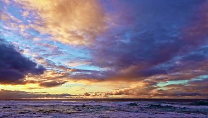 Ocean  Sunset on Sea Shore