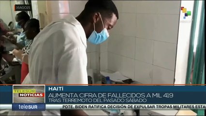 Aumenta a mil 419 la cifra de muertos en Haití tras terremoto