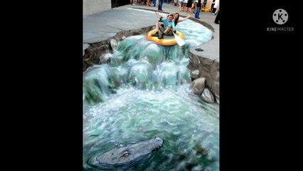 3D street Art wake up