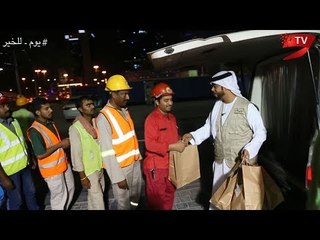حامد المعشني.. «شيف» يوزع الإفطار على عمال دبي