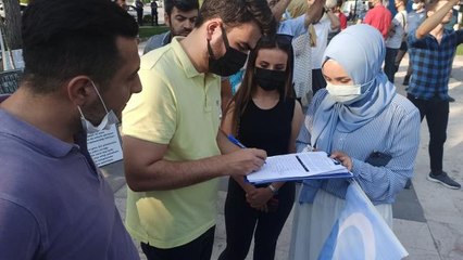 Çin'in "Doğu Türkistan" politikaları Osmaniye'de protesto edildi