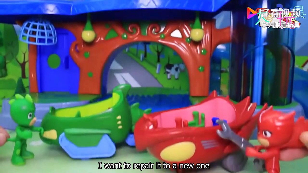 The big bad wolf drove a white van and encountered a landslide, the PJ Masks rescued them