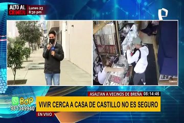 Breña: se reportan constantes robos cerca a la casa de Pedro Castillo