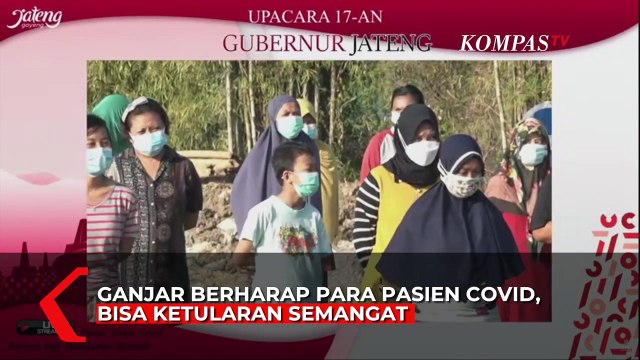 Ganjar Mengaku Pertama Kali Pakai Hazmat Pimpin Upacara HUT ke-76 RI Bersama Pasien Covid