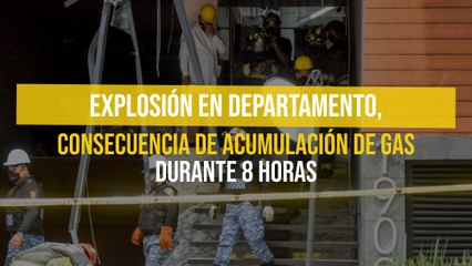 Explosión en departamento, consecuencia de acumulación de gas durante 8 horas