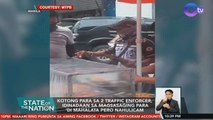 Kotong para sa 2 traffic enforcer, idinadaan sa magsasaging para 'di mahalata pero na-hulicam | SONA