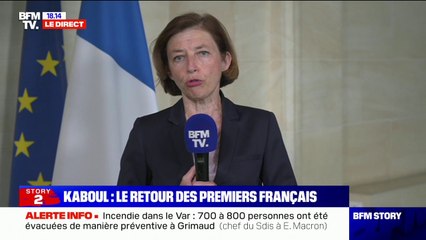 Florence Parly: "Il reste quelques dizaines d'Afghans dont nous considérons qu'ils doivent pouvoir être rapatriés le plus rapidement possible"