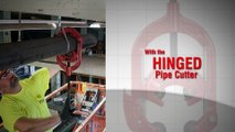 Hinged Pipe Cutter On Location - Reed Manufacturing