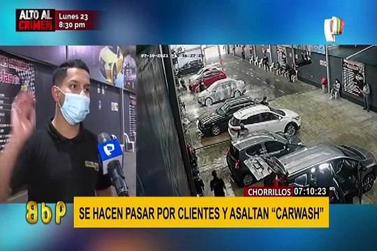 Chorrillos: delincuentes extranjeros fingen ser clientes y roban carwash