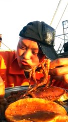 SPICY SEAFOOD | SQUID OCTOPUS SUPER NICE EATING |  أصوات الأخطبوط ال | #shorts #87