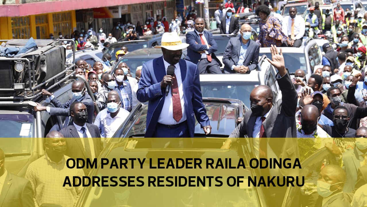 ODM Leader Raila Odinga addresses Nakuru residents