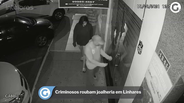 Criminosos roubam joalheria em Linhares