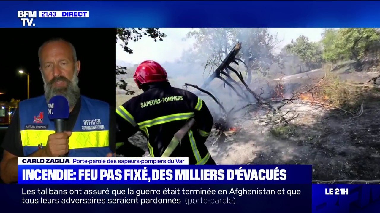 Incendie dans le Var: "La nuit va être longue et difficile", selon le porte-parole des sapeurs-pompiers