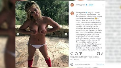 Britney Spears posa en toples y envía un profundo mensaje para sus fans