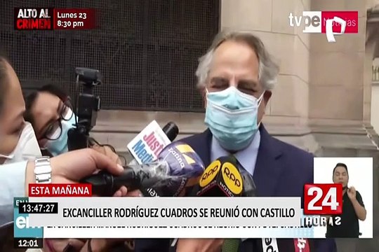 Exministro Rodríguez Cuadros se reunió con Pedro Castillo, luego de presunta renuncia de Héctor Béjar