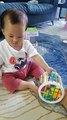 Baby Shape Sorting Toy motor skill tactile touch toy 10 months to 3 years InnyBin soft cube montessori educational toys- -