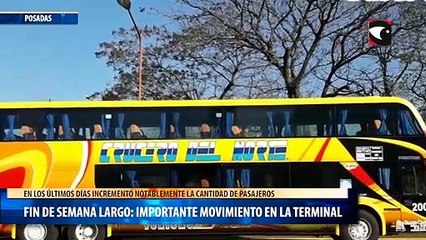 Download Video: Fin de semana largo: se registró un importante movimiento en la Terminal de Ómnibus de Posadas