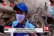 Cieneguilla: camión que impactó contra vivienda todavía no es removido