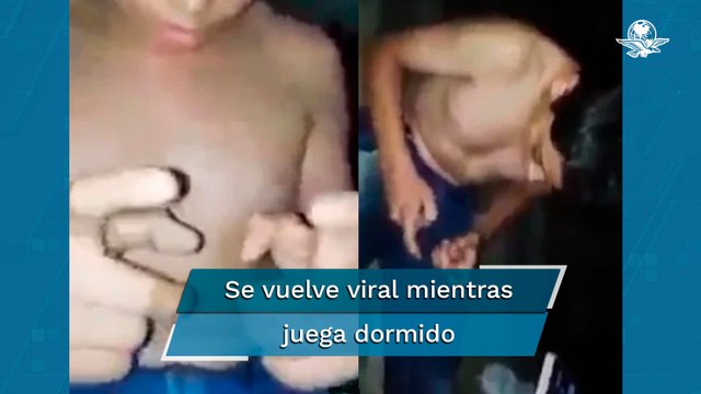 ¿Poseído por los videojuegos? Niño juega Free Fire dormido y se hace viral