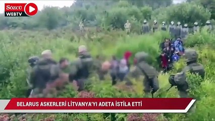 Belarus askerleri Litvanya’yı adeta işgal etti