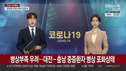 병상부족 우려…대전-충남 중증환자 병상 포화상태