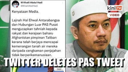 PAS congratulates Taliban for ‘liberating’ Afghanistan, Twitter takes action